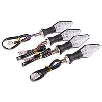 ZIQIAO 4pcs Motorcycle Turn Signal Light Lightweight 12V 12 LED Universal With Low Energy Consumption Easy to Install