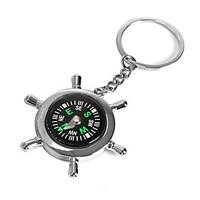 ZIQIAO Boat Helm Wheel Compass Keyring Novelty Key Ring Chain Keychain Zinc Alloy Gift