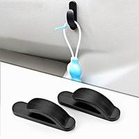 ZIQIAO 2 PCs Fashion Universal Car Auto Vehicle Holder Hook Hanger Fixer Organizer Clamps Interior 3M Adhensive Black Tools Car Styling