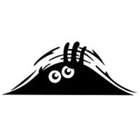 ZIQIAO Funny Car Sticker Peeking Monster Voyeur Car Hoods Trunk Thriller Rear Window Decal