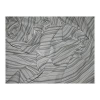 Zig Zag Stripe Cotton Dress Fabric Black & White