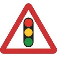 zintec 600mm triangular traffic lights road sign cw relevant frame