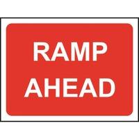 Zintec 600 x 450mm Ramp Ahead Road Sign C/W Relevant Frame