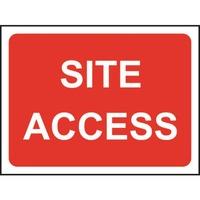Zintec 600 x 450mm Site Access Road Sign C/W Relevant Frame