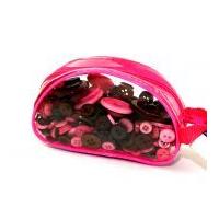 Zip Up Case of Assorted Buttons Neapolitan