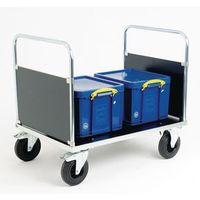ZINC PLATED PLATFORM TRUCK WITH DOUBLE MDF END
