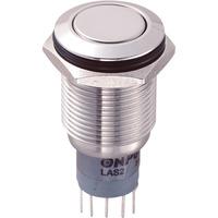 Zip Switch LAS2GQF-22/S/P 16mm IP67 Vandal DPDT Not Illuminated Fl...