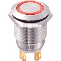 Zip Switch LAS1-GQ-11E/R/12V 19mm IP65 Vandal Resistant SPST Off-O...