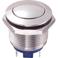 zip switch 19mm vandal resistant 36v dc 2a domed nickel plated pin