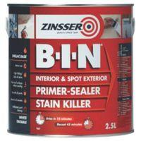 zinsser b i n white matt primer sealer 2500ml