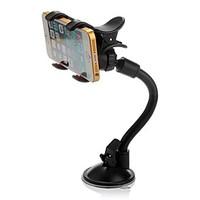 ZIQIAO 360°Rotatable Car Windshield Windscreen Mount Holder Dual Clip for Phone GPS