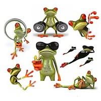ZIQIAO 3D Frogs Waterproof Car Sticker Funny Gecko Automobiles Motorcycles Decal Sticker