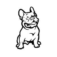 ZIQIAO Fashion French Bulldog Dog Car Sticker PET Cars Decal Weatherproof Auto Styling Cartoon Car Stickers