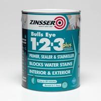 zinsser zinbe123p25 25 litre123 bulls eye plus primersealer paint