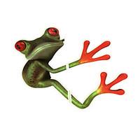 ZIQIAO 3D Frogs Waterproof Car Sticker Funny Gecko Automobiles Motorcycles Decal Sticker