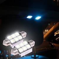 ZIQIAO White 36mm 5050 6 SMD LED C5W Car Led Auto Interior Dome Door Light Bulb Pathway lighting Work Lamp (12V/2PCS)