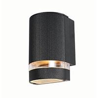 ZINC Helios 1 light Wall Lantern Black