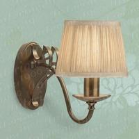Zina Single Wall Light in Brass with Beige Shade