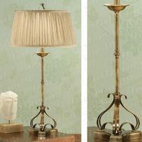 Zina Table Lamp in Brass with Beige Shade