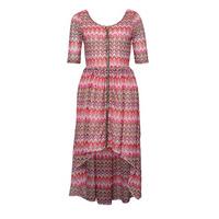 Zig Zag Weave Zip Dress