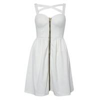 Zip Front Bustier Dress