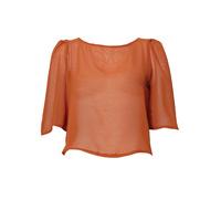 Zip Back Chiffon Top