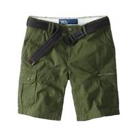 Zip cargo shorts & belt set