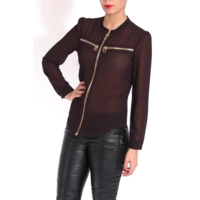 Zip Front Blouse