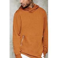 Zippered Kangaroo Pocket Hoodie