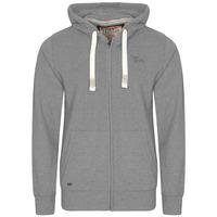 zip up hoodie in light grey marl tokyo laundry
