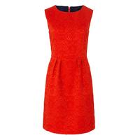 zibi london jacquard fitted dress in red