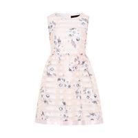 Zibi London Satin Stripe Floral Print Dress