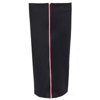 zip thru scuba midi skirt