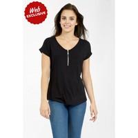 ZIP FRONT TEE