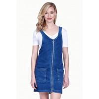 ZIP THROUGH DENIM DRESS