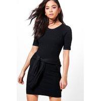 Zip Back Dress - black