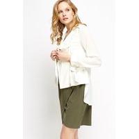 zip front dip hem jacket