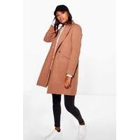 Zip Pocket Tailored Coat - camel