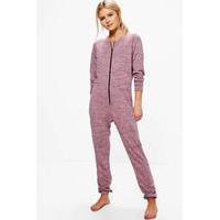 Zip Front Onesie - pink