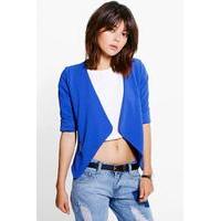 Zip Crepe Blazer - royal