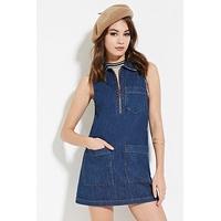 Zippered Denim Dress