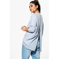 Zip Back Jumper - blue