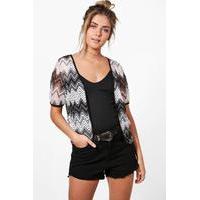 Zig Zag Cardi - black