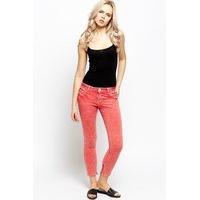 Zipped Hem Slim Leg Jeans