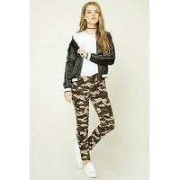 Zippered Camo Print Joggers