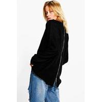 Zip Back Jumper - black