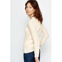 Zip Back Ribbed Jumper