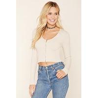 Zippered Knit Crop Top