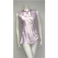 Ziatang Size S Lilac Oriental Style Top Ziatang - Size: S - Purple - Short sleeved shirt