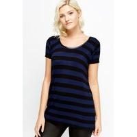 zip back stripe top